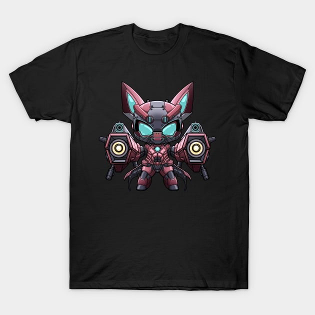 The Tiny Titan - Chibi Batman Robot T-Shirt by eleazarion